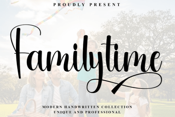 Familytime: Elevate Your Design with Modern Script Elegance