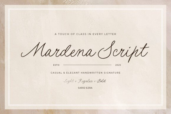 Mardena: A Versatile Script Font for Modern Design