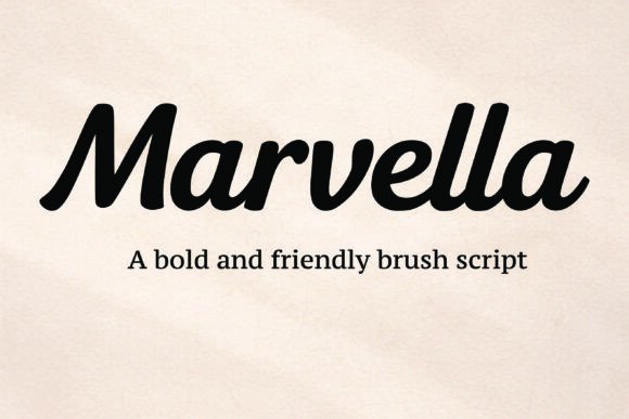 Marvella: Elevate Your Design with Balanced Brush Script